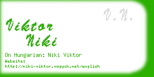 viktor niki business card